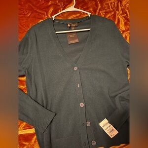 Cashmere Club Luxury Green Cardigan